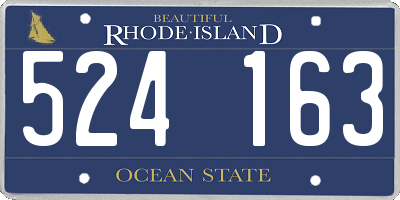 RI license plate 524163