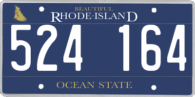 RI license plate 524164