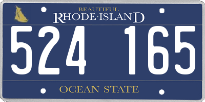 RI license plate 524165