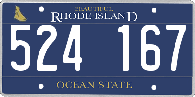 RI license plate 524167