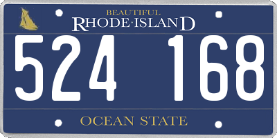 RI license plate 524168