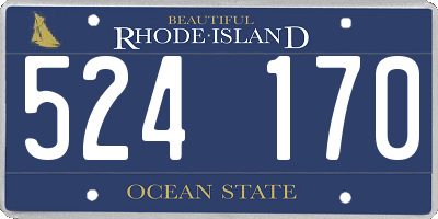 RI license plate 524170