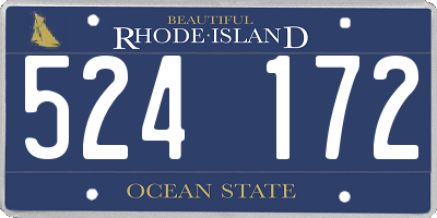 RI license plate 524172
