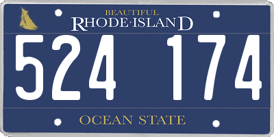 RI license plate 524174