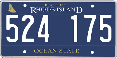 RI license plate 524175