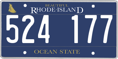 RI license plate 524177