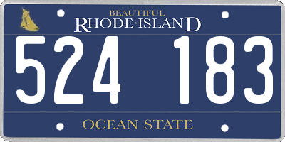 RI license plate 524183
