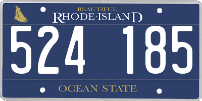 RI license plate 524185