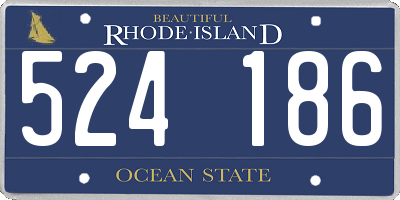 RI license plate 524186