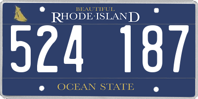 RI license plate 524187