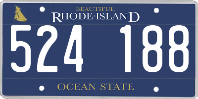 RI license plate 524188