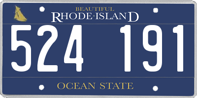RI license plate 524191