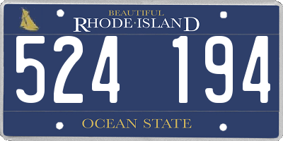 RI license plate 524194