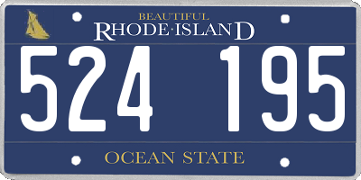 RI license plate 524195