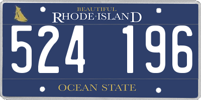 RI license plate 524196