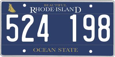 RI license plate 524198