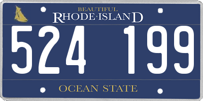 RI license plate 524199