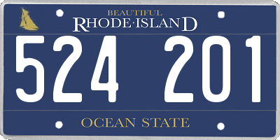 RI license plate 524201