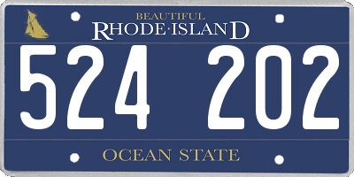 RI license plate 524202