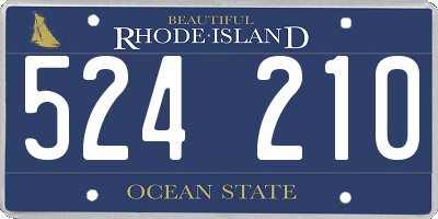 RI license plate 524210