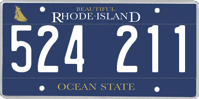 RI license plate 524211
