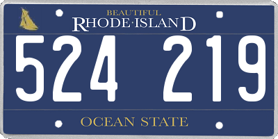 RI license plate 524219