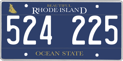 RI license plate 524225