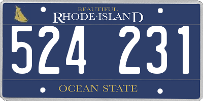 RI license plate 524231