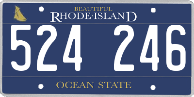 RI license plate 524246