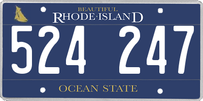 RI license plate 524247