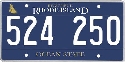 RI license plate 524250