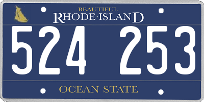 RI license plate 524253