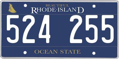 RI license plate 524255