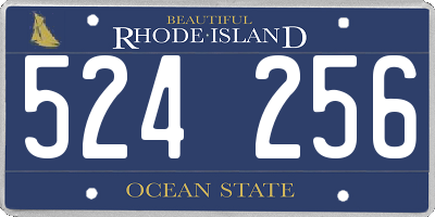 RI license plate 524256
