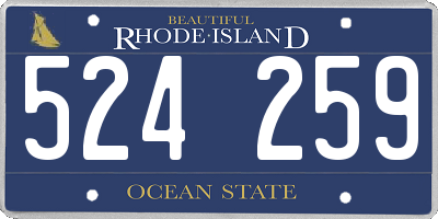 RI license plate 524259