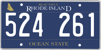 RI license plate 524261