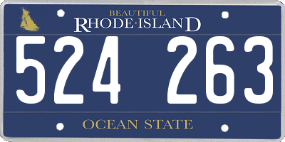 RI license plate 524263