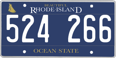 RI license plate 524266