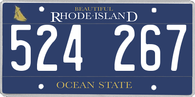 RI license plate 524267