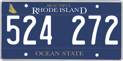 RI license plate 524272