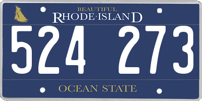 RI license plate 524273