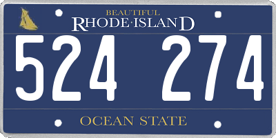 RI license plate 524274