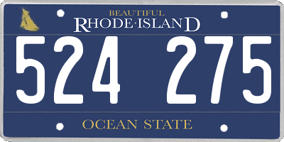 RI license plate 524275