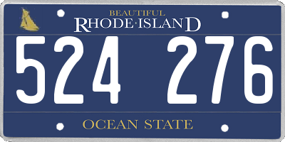 RI license plate 524276