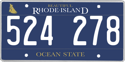 RI license plate 524278