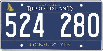 RI license plate 524280