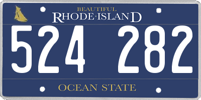RI license plate 524282