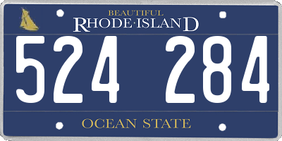 RI license plate 524284