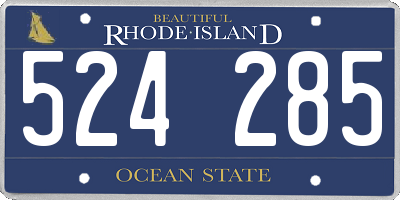 RI license plate 524285