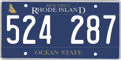 RI license plate 524287
